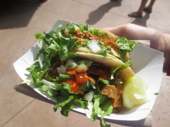 tacos from Chi'Lantro (best food truck ever)